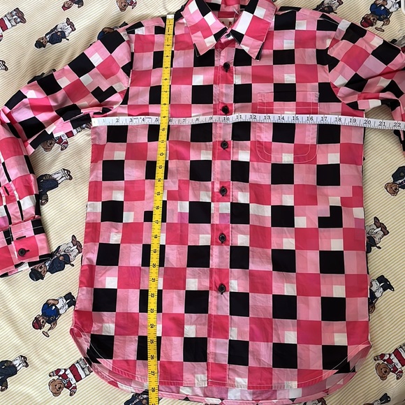 Marni Pieces Poplin Checked button down cotton long sleeve shirt / size 38 or 4 - Picture 10 of 16